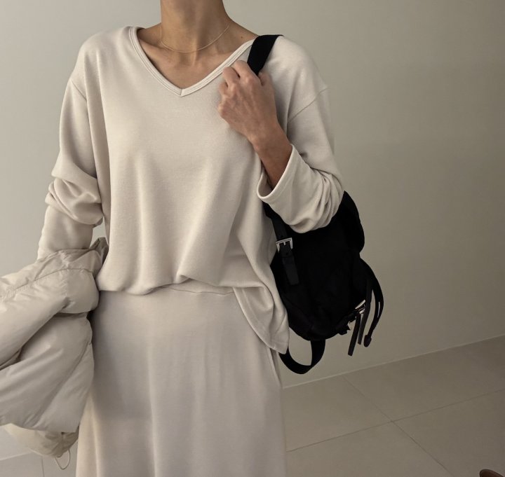 Ripple - Korean Women Fashion - #momslook - Romantic Brushed Set - 2