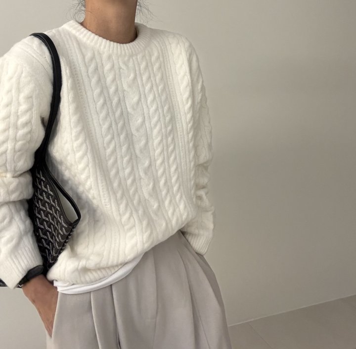Ripple - Korean Women Fashion - #momslook - Mazel Cable Knit - 2