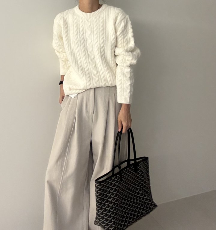 Ripple - Korean Women Fashion - #womensfashion - Mazel Cable Knit - 4