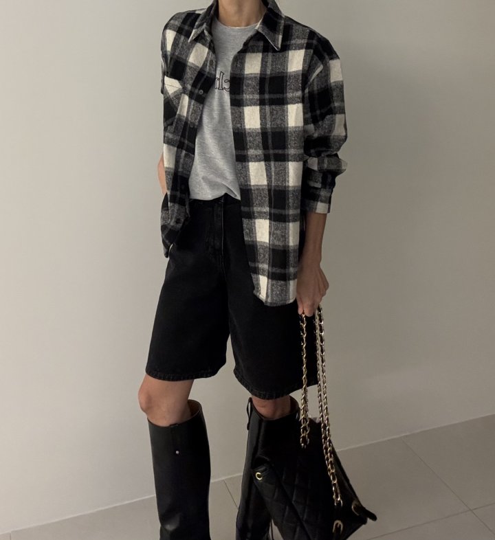 Ripple - Korean Women Fashion - #momslook - Land Brushed Check Shirt - 3