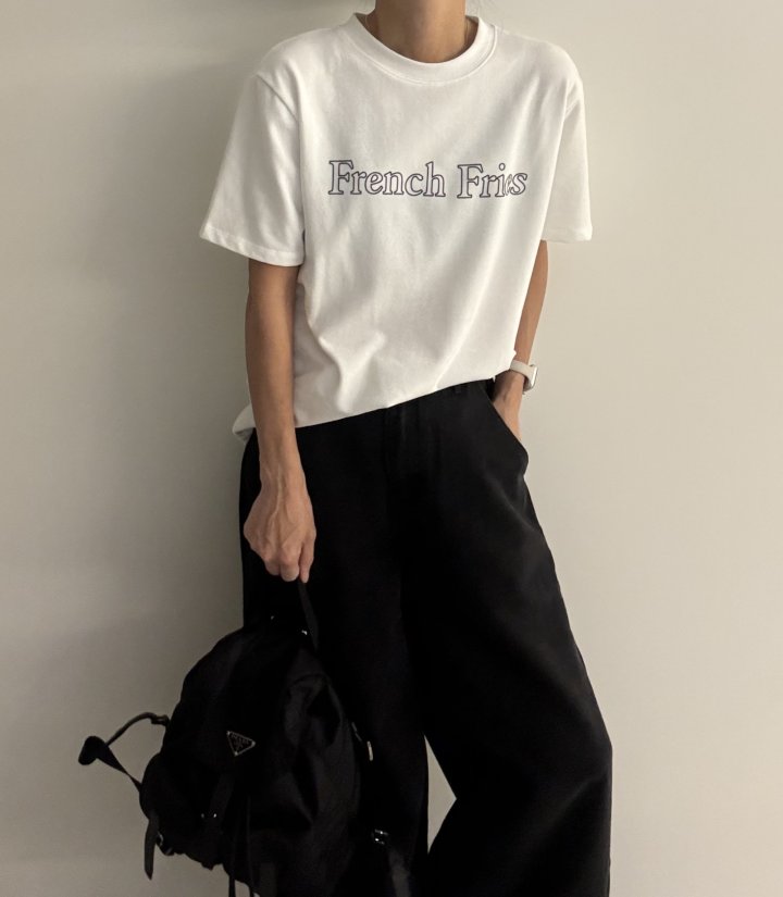 Ripple - Korean Women Fashion - #momslook - French Short Sleeve Tee - 2