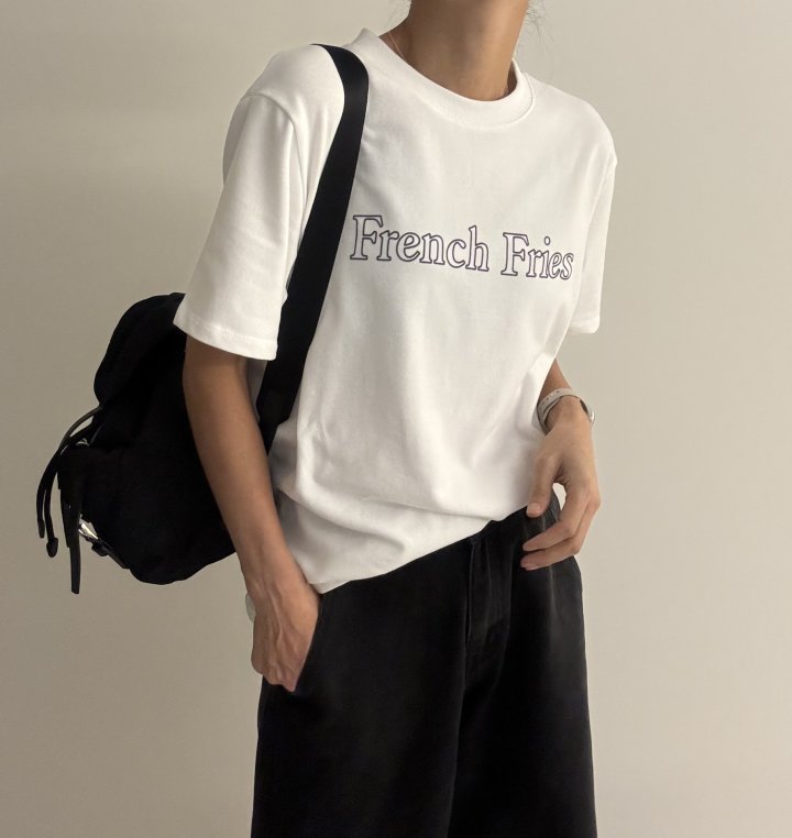 Ripple - Korean Women Fashion - #momslook - French Short Sleeve Tee - 4