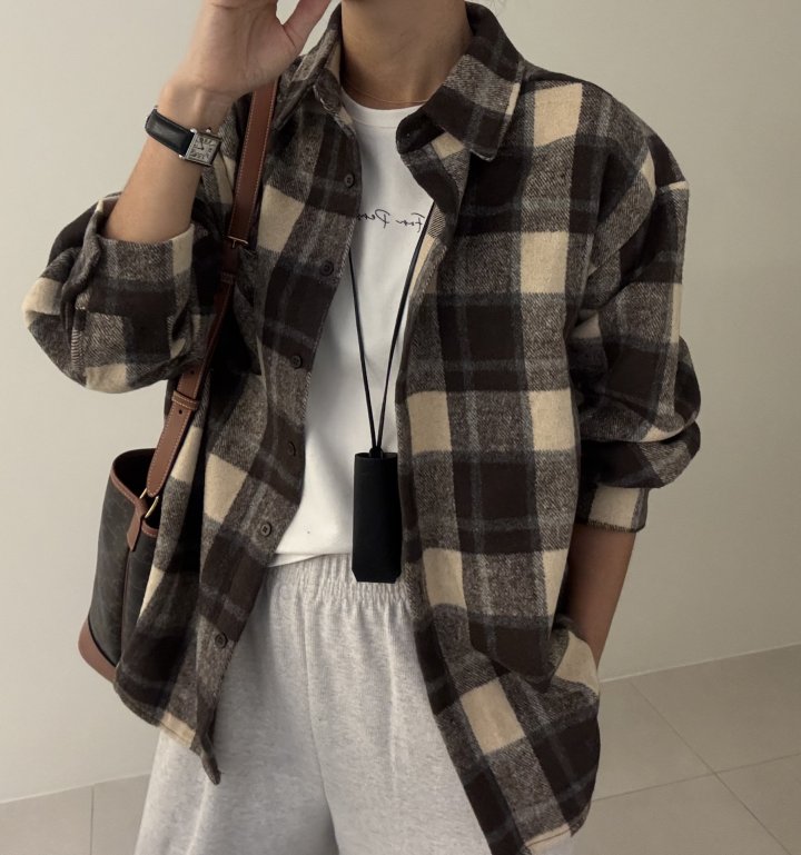 Ripple - Korean Women Fashion - #pursuepretty - Land Brushed Check Shirt - 9