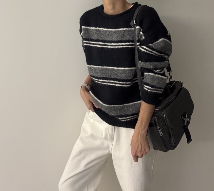Ripple - Korean Women Fashion - #pursuepretty - Movie Stripe Knit - 7
