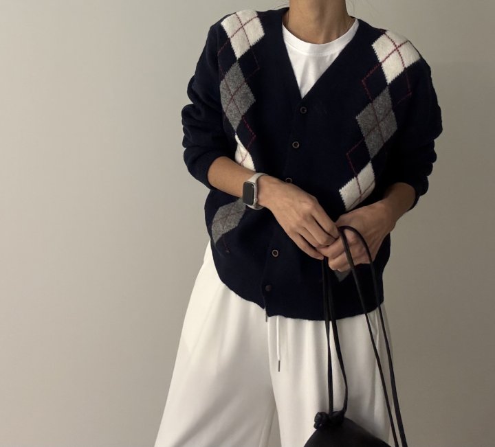 Ripple - Korean Women Fashion - #pursuepretty - Argyle Cardigan - 6