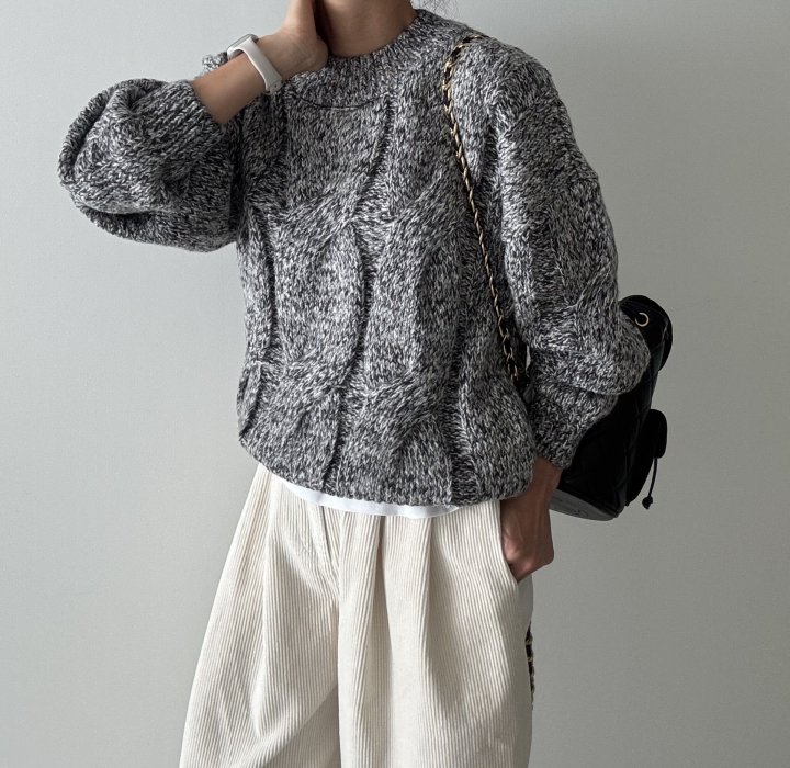 Ripple - Korean Women Fashion - #vintagekidsstyle - Cozy Lotti Cable Knit - 4