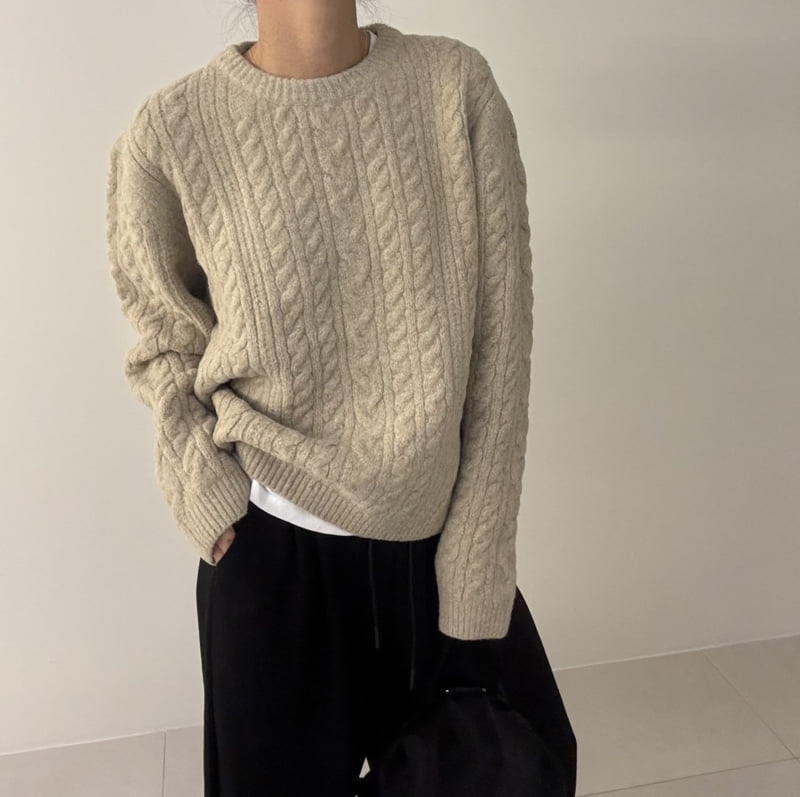 Ripple - Korean Women Fashion - #romanticstyle - Mazel Cable Knit - 12