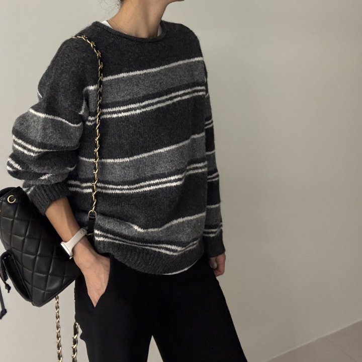 Ripple - Korean Women Fashion - #shopsmall - Movie Stripe Knit - 10