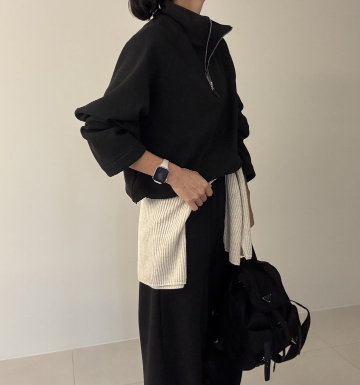 Ripple - Korean Women Fashion - #thatsdarling - Premium Half Zip Set - 9