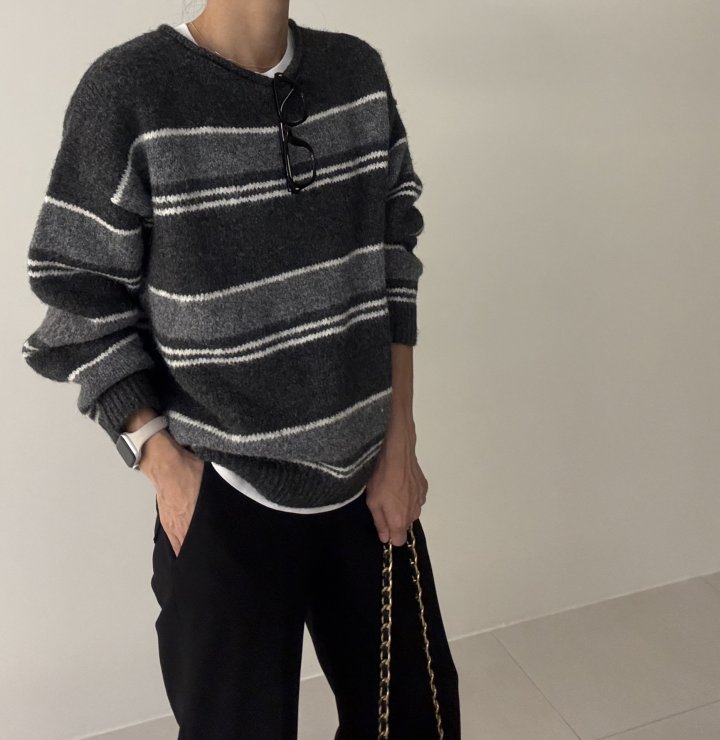 Ripple - Korean Women Fashion - #thelittlethings - Movie Stripe Knit - 12