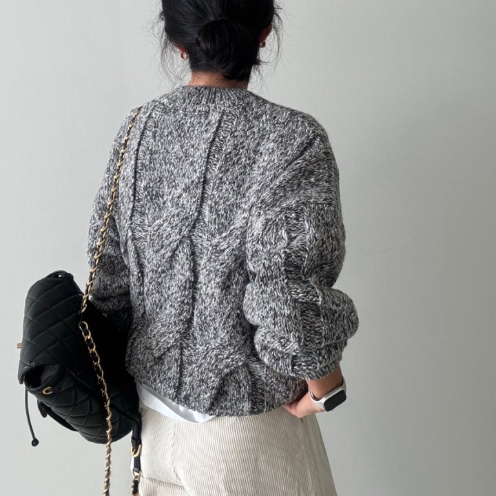 Ripple - Korean Women Fashion - #vintageinspired - Cozy Lotti Cable Knit - 2