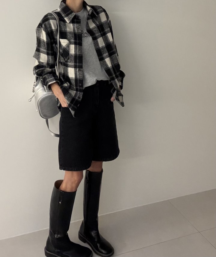 Ripple - Korean Women Fashion - #vintagekidsstyle - Land Brushed Check Shirt - 8