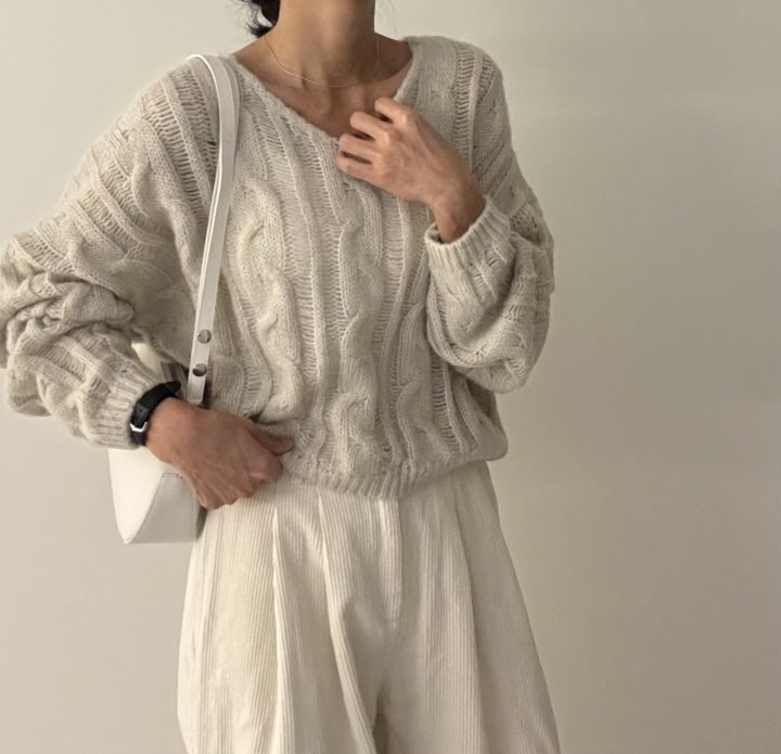 Ripple - Korean Women Fashion - #womensfashion - Vince Cable Knit - 2