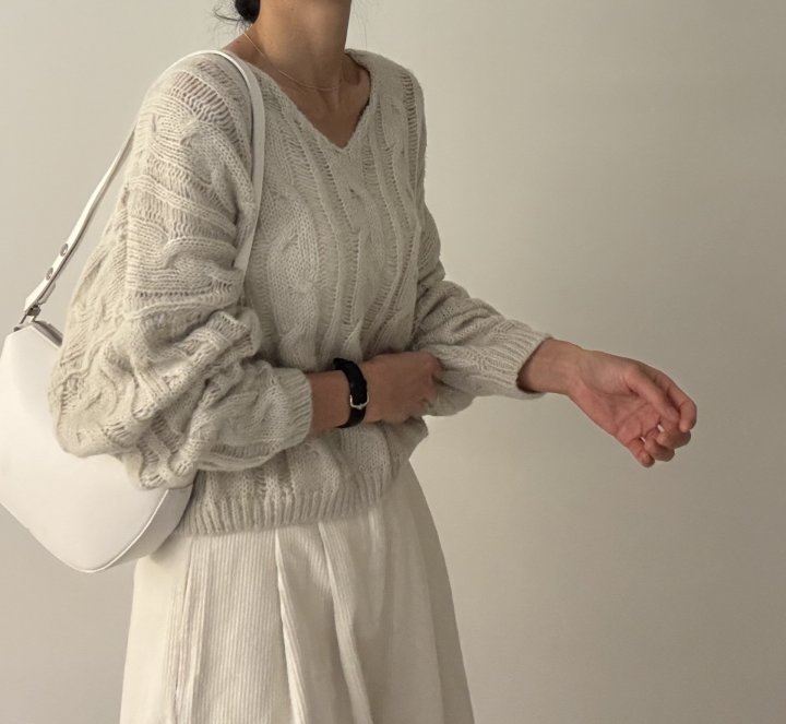 Ripple - Korean Women Fashion - #momslook - Vince Cable Knit - 4