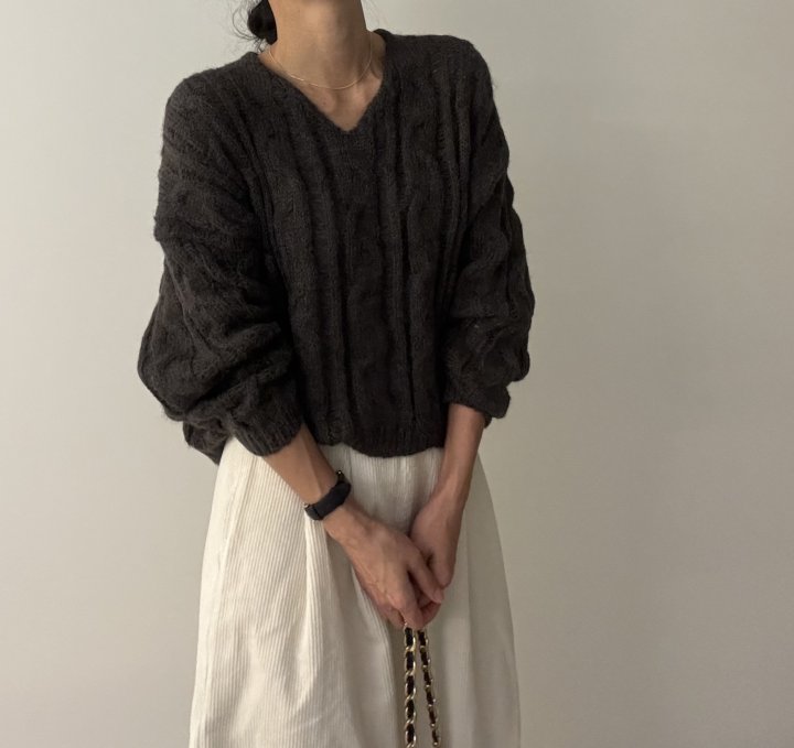 Ripple - Korean Women Fashion - #womensfashion - Vince Cable Knit - 6