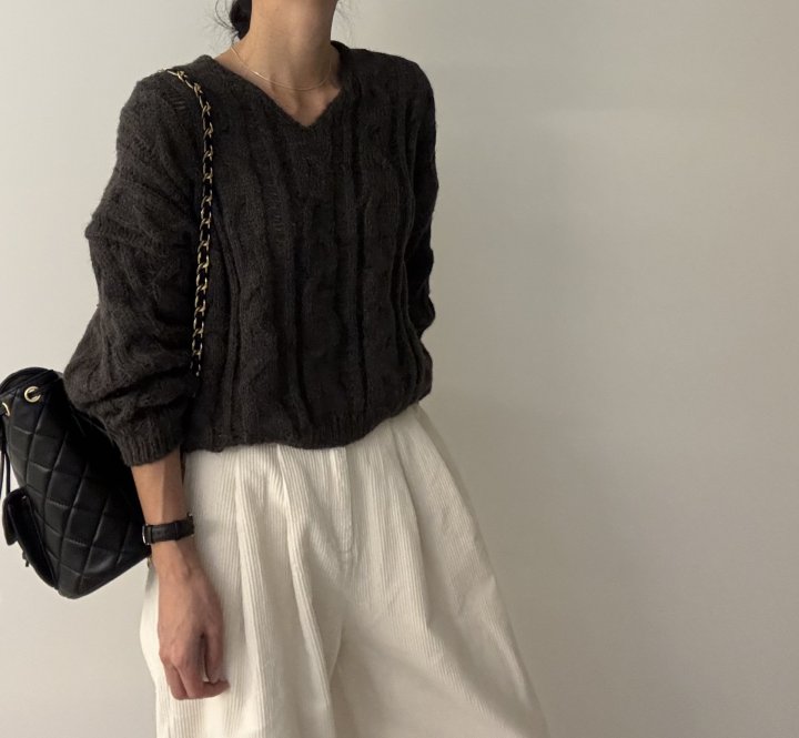 Ripple - Korean Women Fashion - #womensfashion - Vince Cable Knit - 8