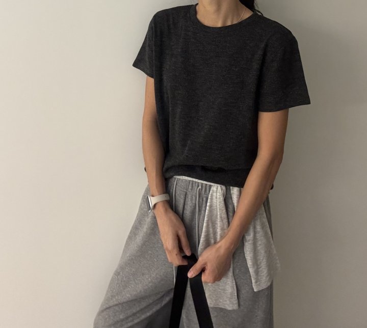 Ripple - Korean Women Fashion - #momslook - Comfy Plain Short Sleeve Tee - 4