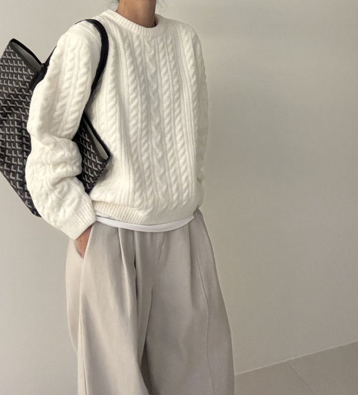 Ripple - Korean Women Fashion - #womensfashion - Mazel Cable Knit