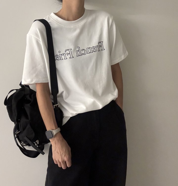 Ripple - Korean Women Fashion - #womensfashion - French Short Sleeve Tee - 5
