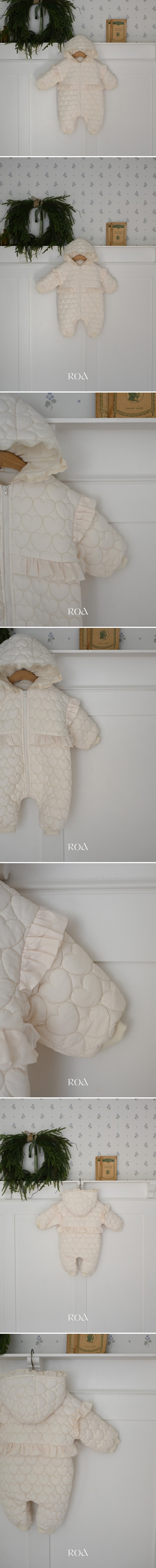Roa - Korean Baby Fashion - #onlinebabyboutique - Bebe Heart Frill Suit - 2