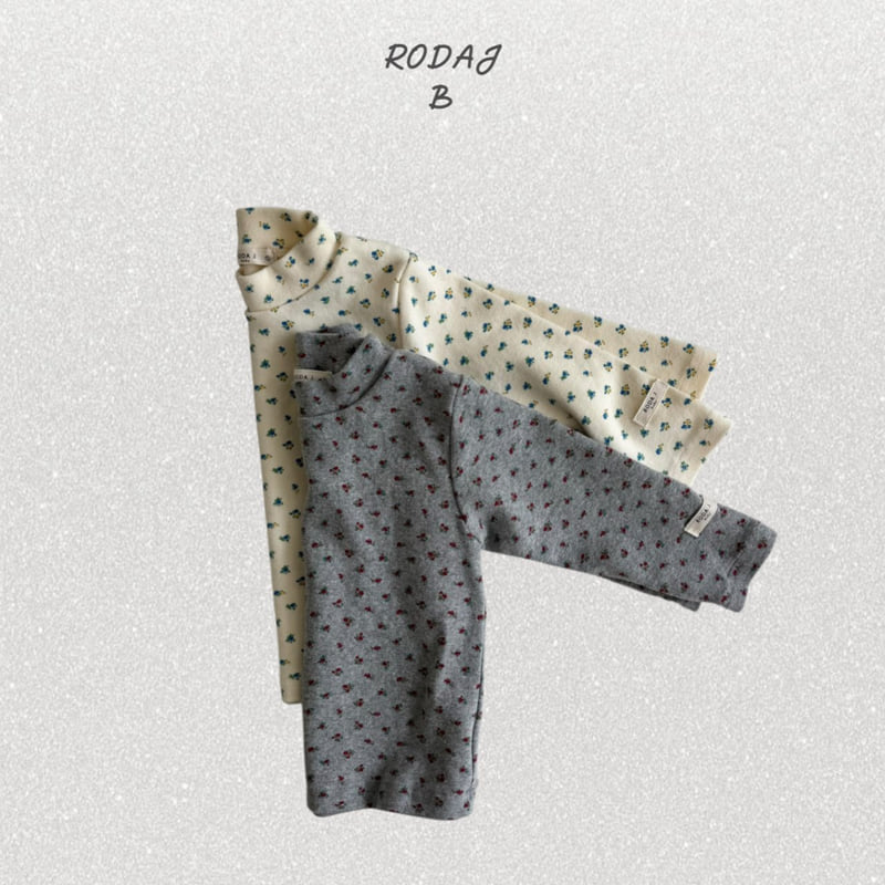 Roda J - Korean Baby Fashion - #babyboutique - Wildflower Mock Neck Tee - 3
