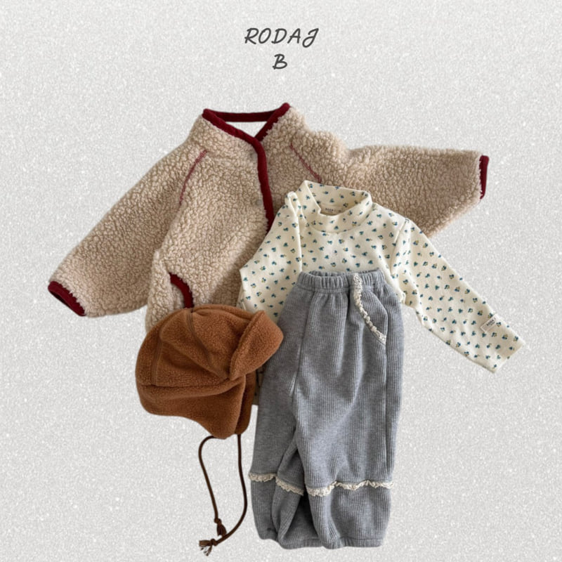 Roda J - Korean Baby Fashion - #babylifestyle - Wildflower Mock Neck Tee - 9