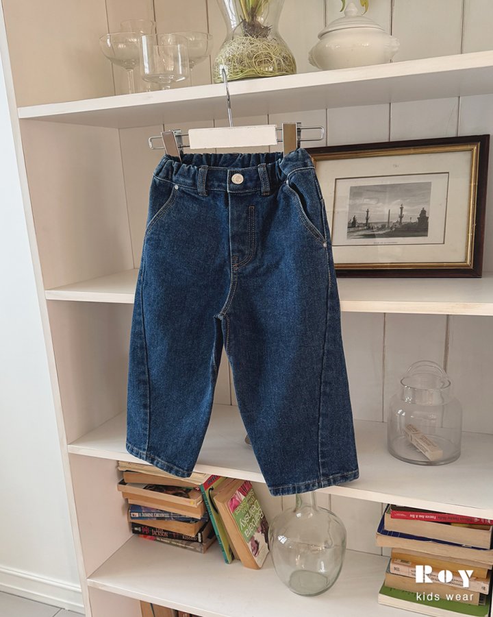 Roy - Korean Children Fashion - #Kfashion4kids - Diagonal Fleece Jeans