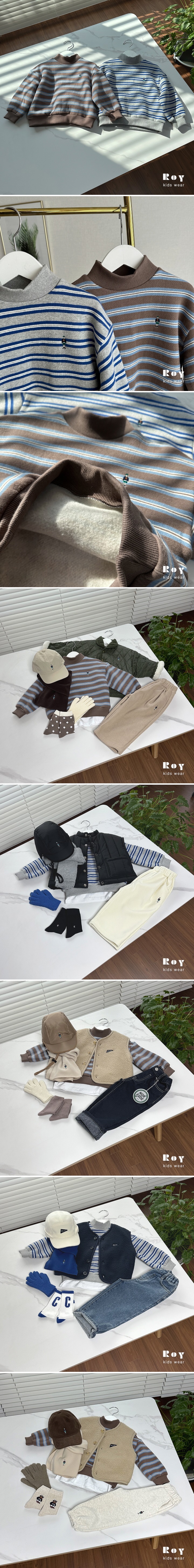 Roy - Korean Children Fashion - #fashionkids - Toy Double Line Sweatshirt - 2