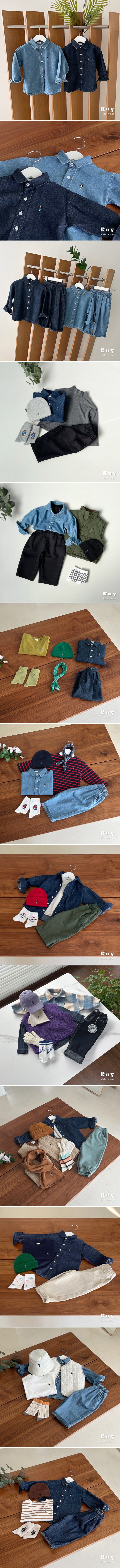 Roy - Korean Children Fashion - #kidsstore - Toy Denim Shirt - 2