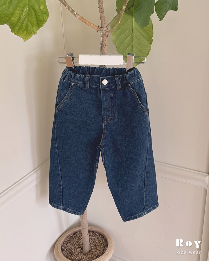 Roy - Korean Children Fashion - #prettylittlegirls - Diagonal Fleece Jeans - 5