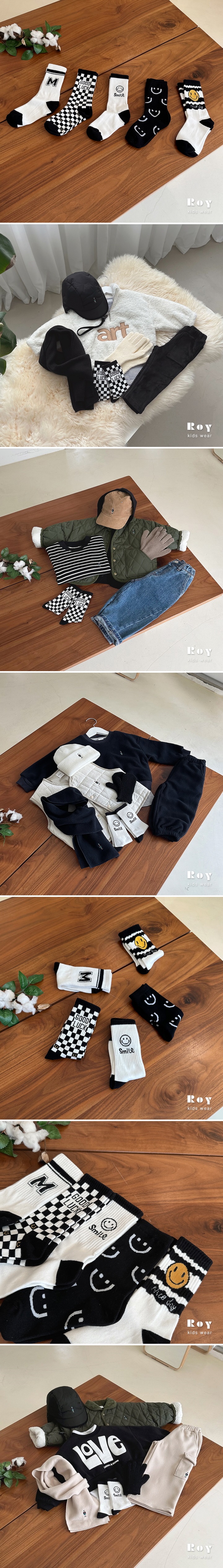 Roy - Korean Children Fashion - #todddlerfashion - Black and White Socks