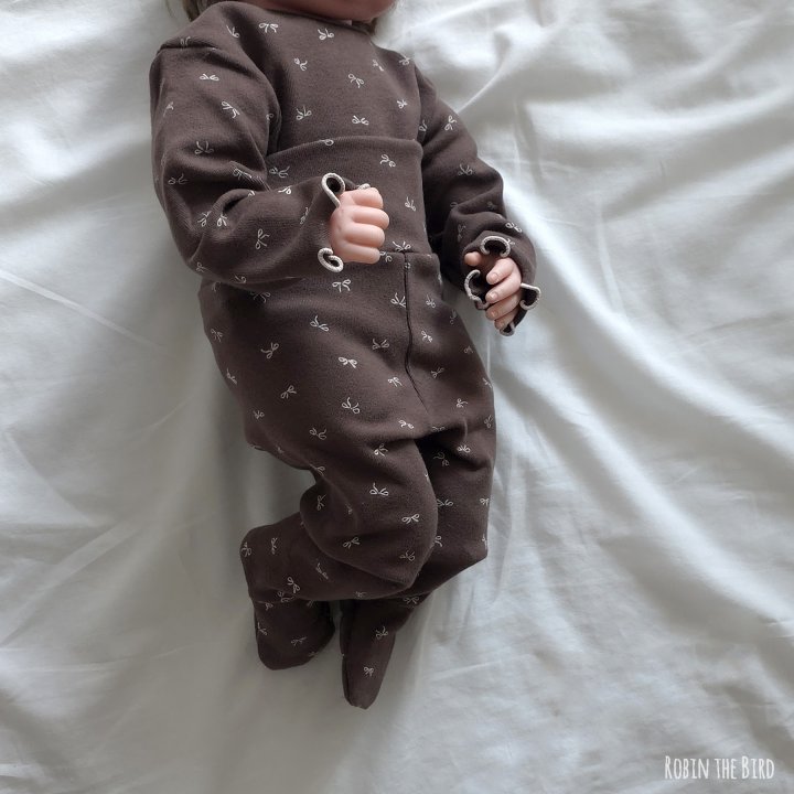 Saerobin - Korean Baby Fashion - #babyfashion - Ribbon Fleece Frill Bodysuit - 7