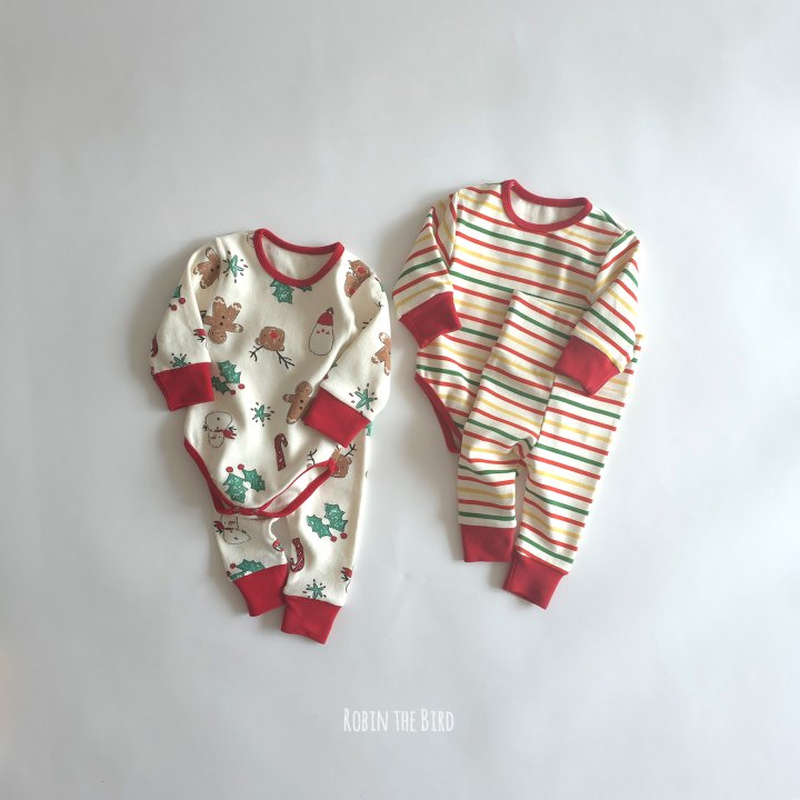 Saerobin - Korean Baby Fashion - #babygirlfashion - Santa Claus Bodysuit Set