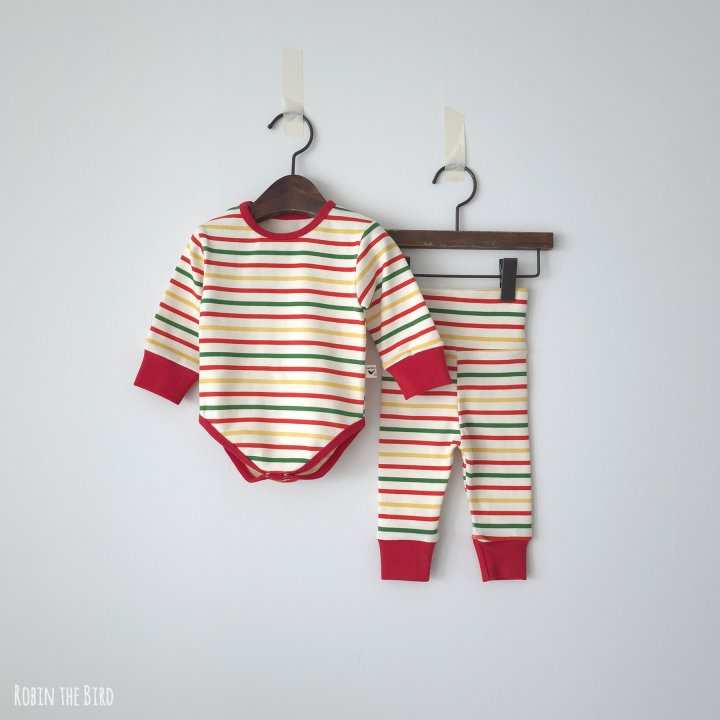 Saerobin - Korean Baby Fashion - #babyoutfit - Santa Claus Bodysuit Set - 6