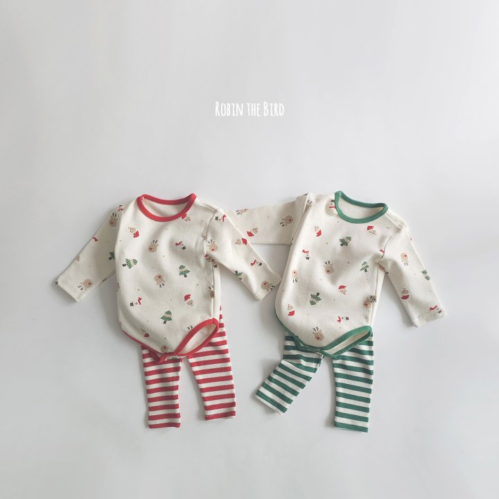 Saerobin - Korean Baby Fashion - #babyoutfit - Christmas Bodysuit Set