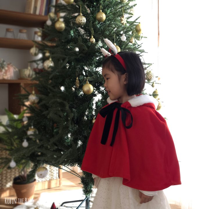 Saerobin - Korean Baby Fashion - #babyoutfit - Christmas Hooded Cape - 4