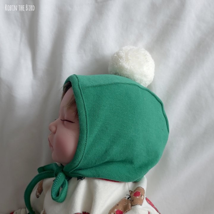Saerobin - Korean Baby Fashion - #onlinebabyboutique - Pom Pom Christmas Bonnet - 7