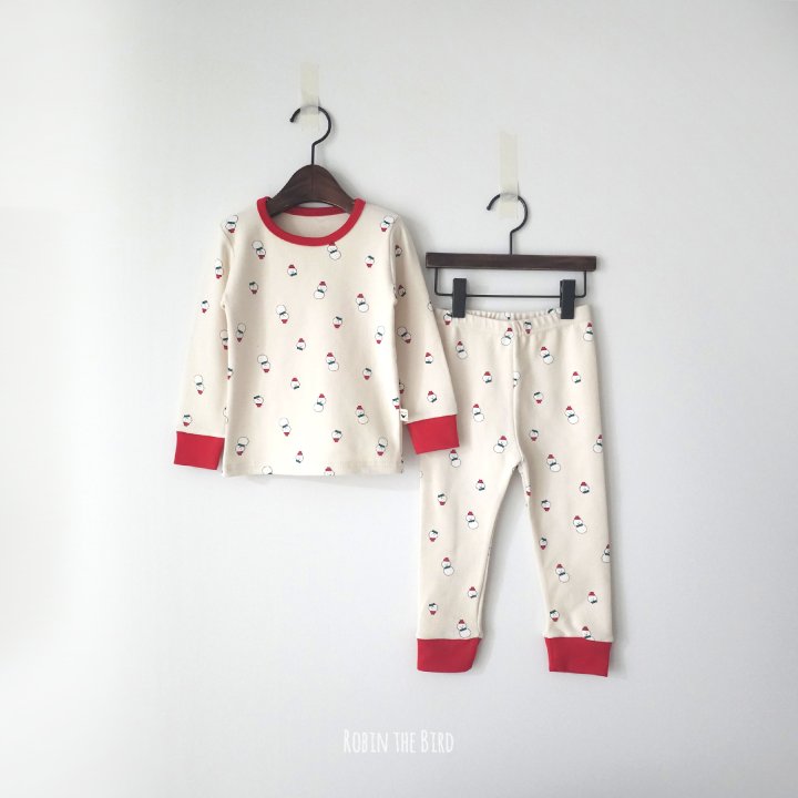 Saerobin - Korean Baby Fashion - #onlinebabyboutique - Snowman Fleece Easywear - 2