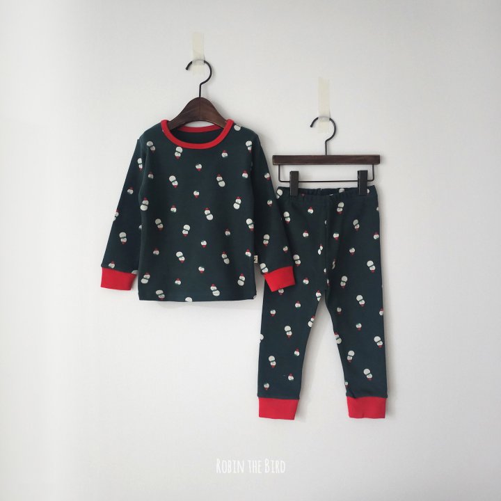 Saerobin - Korean Baby Fashion - #onlinebabyshop - Snowman Fleece Easywear - 3