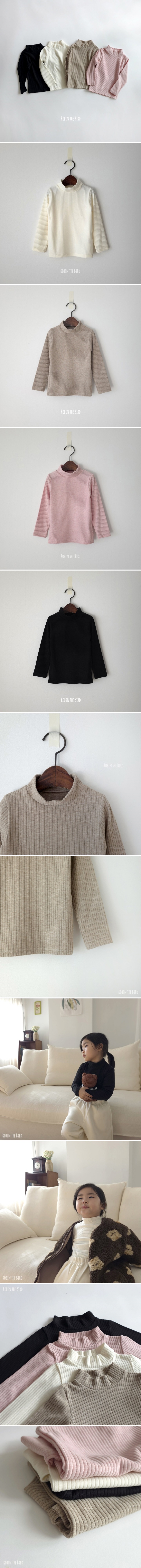 Saerobin - Korean Children Fashion - #kidsshorts - Stretch Fleece Half Turtleneck Tee