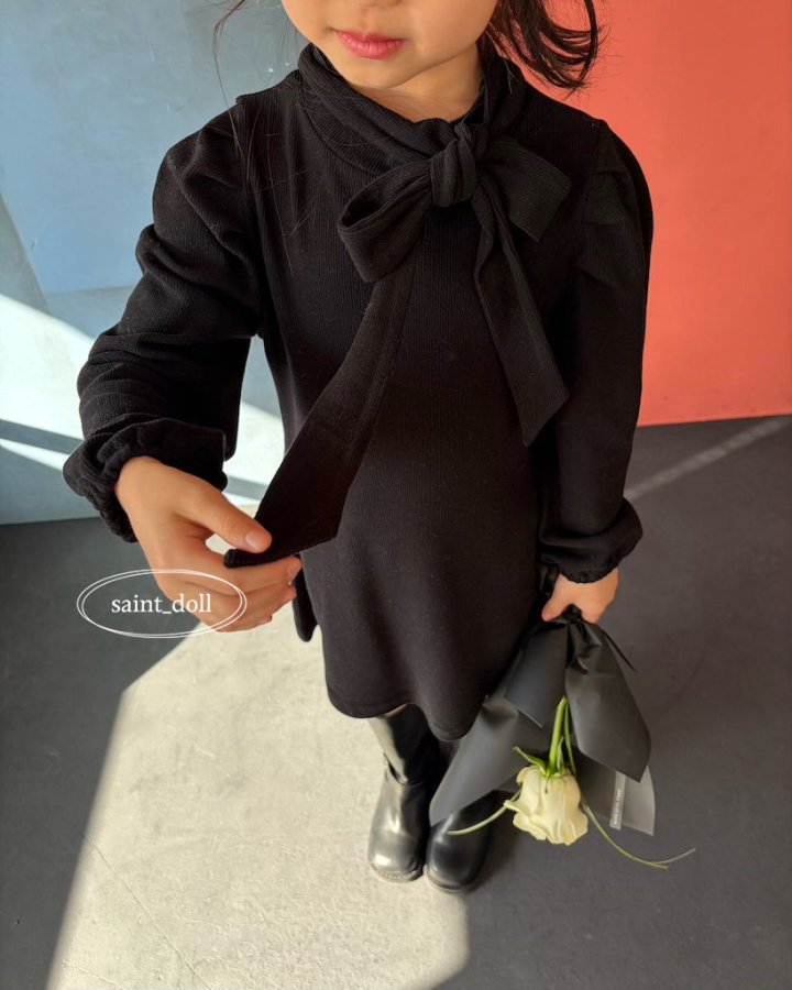 Saint Doll - Korean Children Fashion - #Kfashion4kids - Ribbon Tie One-piece - 5