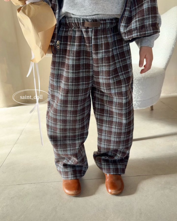Saint Doll - Korean Children Fashion - #Kfashion4kids - Check Wool Pants (Junior) - 5