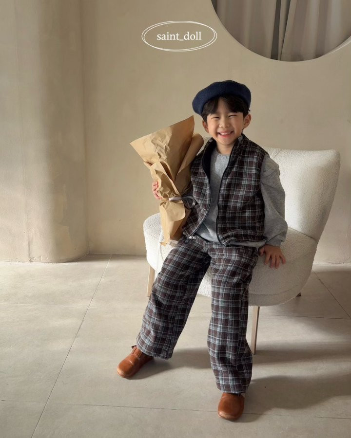 Saint Doll - Korean Children Fashion - #discoveringself - Check Wool Pants (Kids)