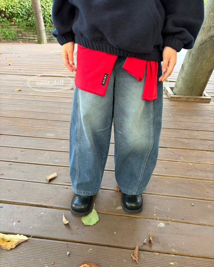 Saint Doll - Korean Children Fashion - #discoveringself - Chic Wide Jeans (Junior)