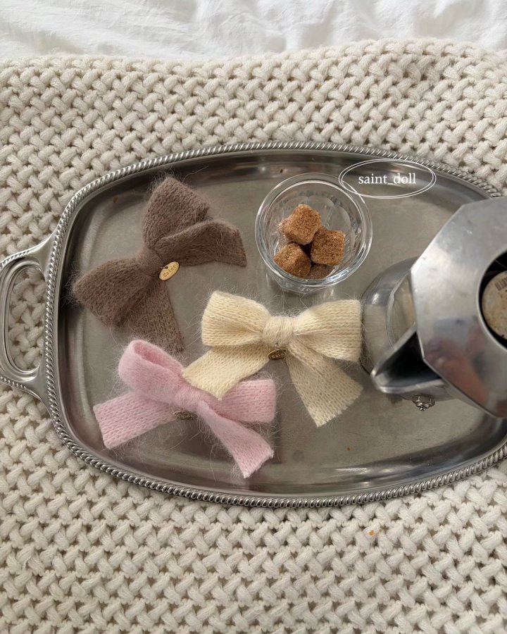 Saint Doll - Korean Children Fashion - #discoveringself - Knit Ribbon Pin - 2