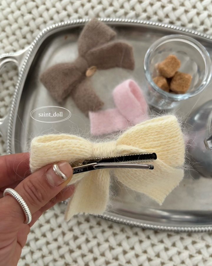 Saint Doll - Korean Children Fashion - #fashionkids - Knit Ribbon Pin - 3