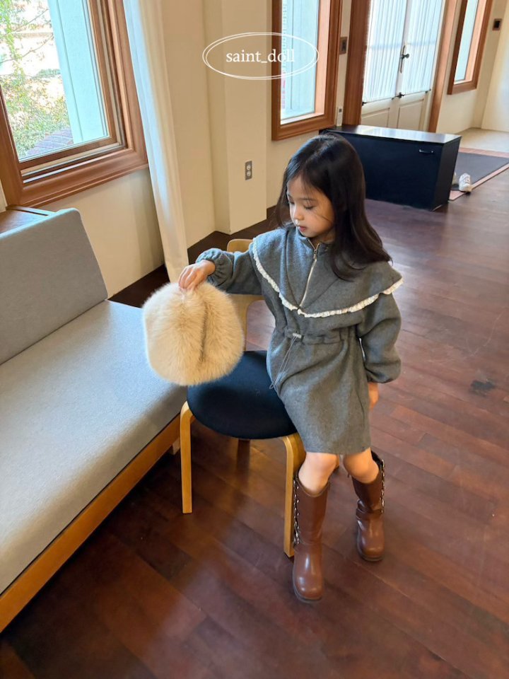 Saint Doll - Korean Children Fashion - #kidsshorts - Half-Zip One-piece - 12