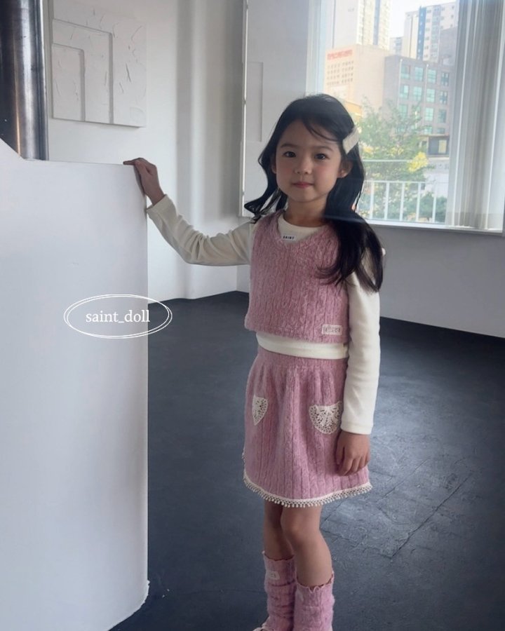 Saint Doll - Korean Children Fashion - #kidsshorts - Winter Knitting Skirt - 3