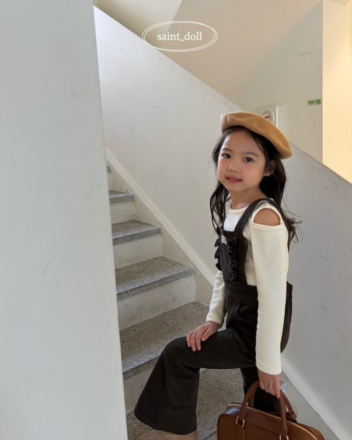 Saint Doll - Korean Children Fashion - #kidsshorts - Frill Suspender Pants - 5