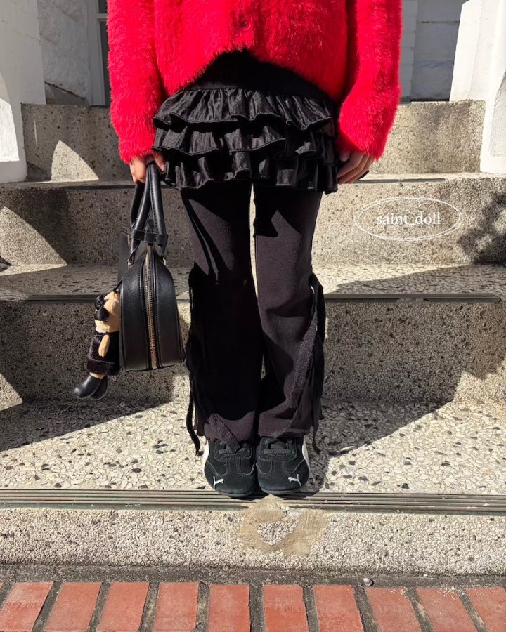 Saint Doll - Korean Children Fashion - #kidsstore - Ribbon Flare Pants (Junior) - 9